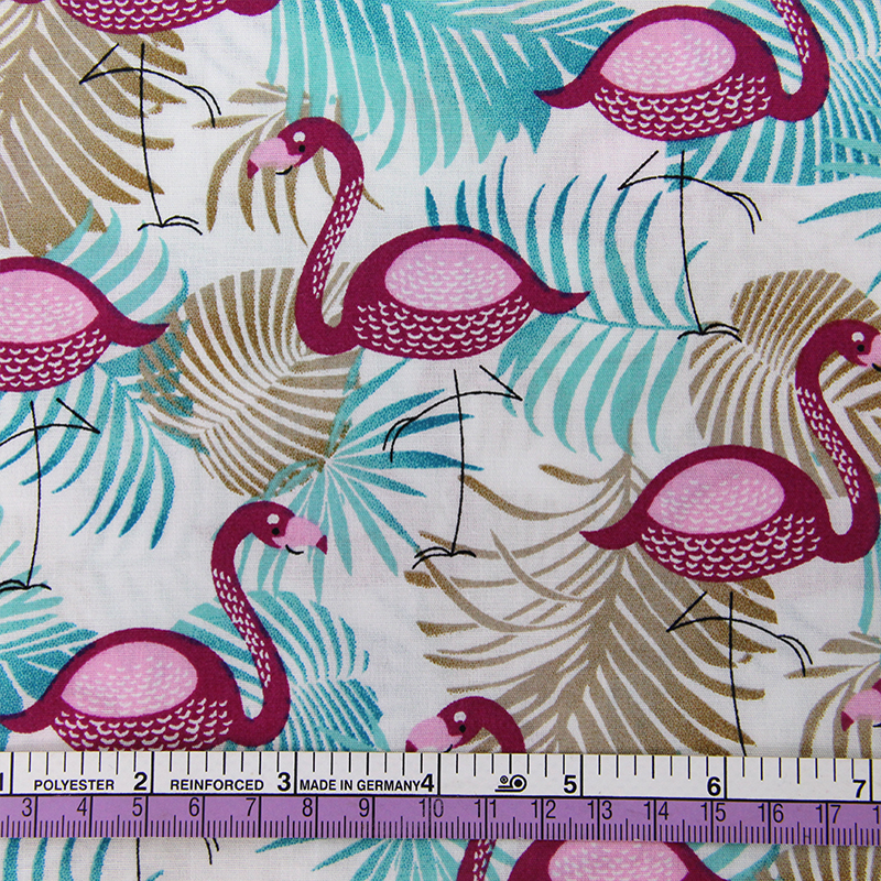 46964 50*145CM Flamingos cotton fabric for Tissue Kids Bedding textile for Sewing Tilda Doll, DIY handmade materials