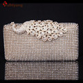 New Women s Clutches Luxury Sided Full Diamond Peacock Buckle Evening Bag Rhinestone Wedding Party Handbag
