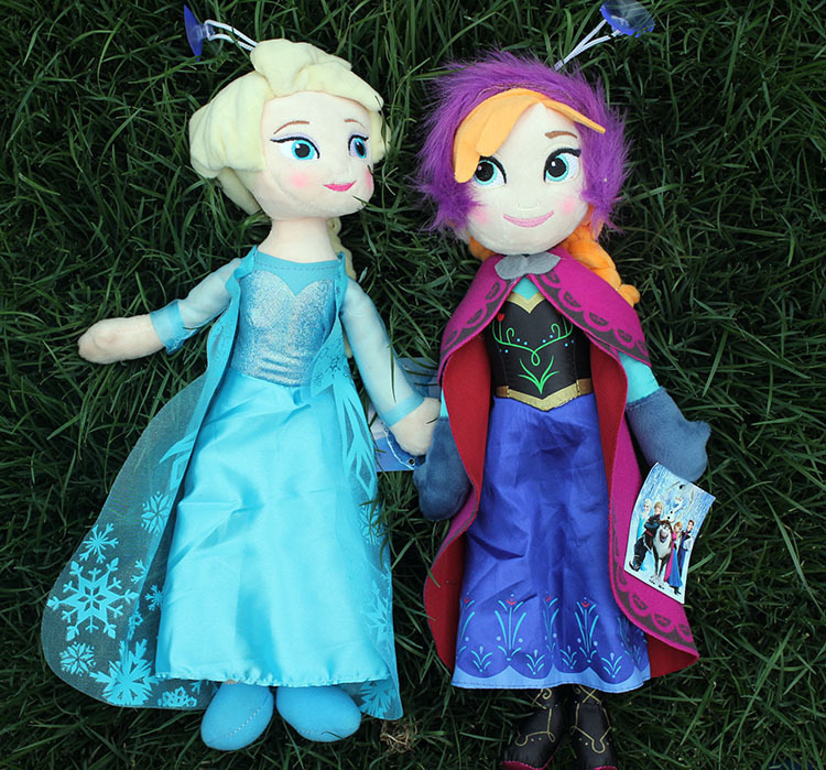 2PC 38CM=15Inch Plush Elsa Anna Princess Elsa Anna Toys Doll Boneca Birthday Gift for Girls