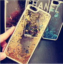 S6 Dynamic Liquid Glitter Sand Quicksand Star Case For Samsung Galaxy S6 Edge G9250 Crystal Clear Cellphone Back Cover
