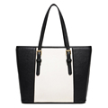 Trrendy Color matching 2016 New Tote Women Fashion Simple Large Capacity Hand Bag Contrast Color Patchwork