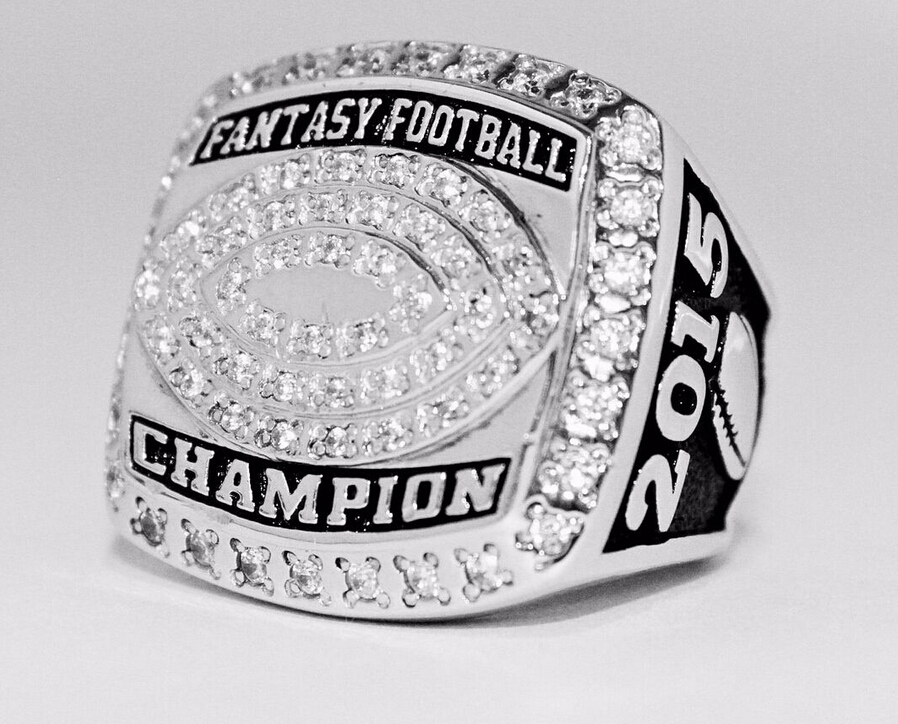 free shipping replica 2015 Fantasy Football Team Championship Trophy Champion Ring Size 11 Super