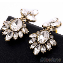 Vintage Women Earrings Crystal Insert Earrings Rhinestone Ear Studs 2MQA 2OOP