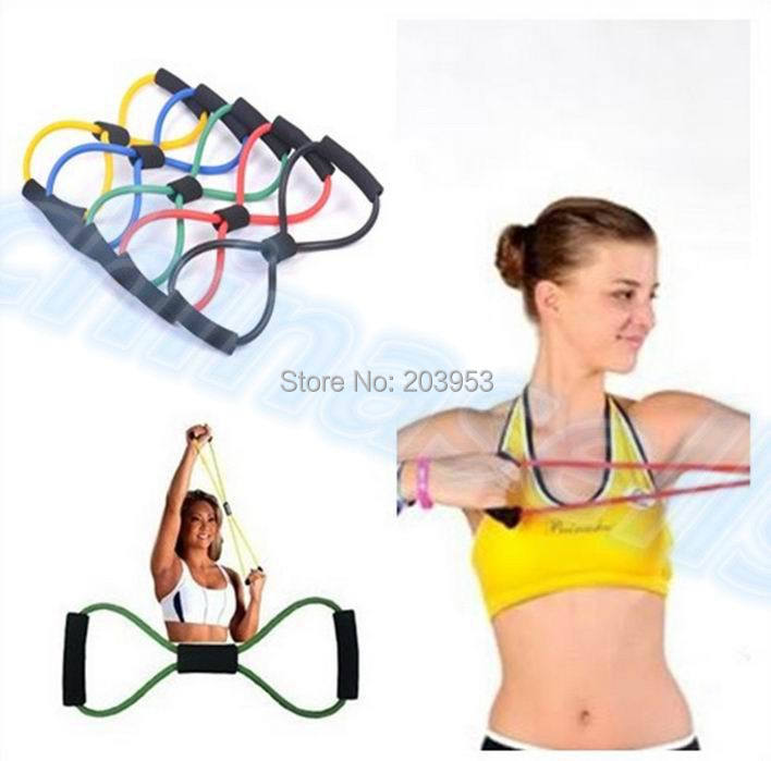 Fitness Resistance Exercise Bands Exercise Tubes Practical Elastic Training Rope Yoga 8 Pull Rope Pilates ABS