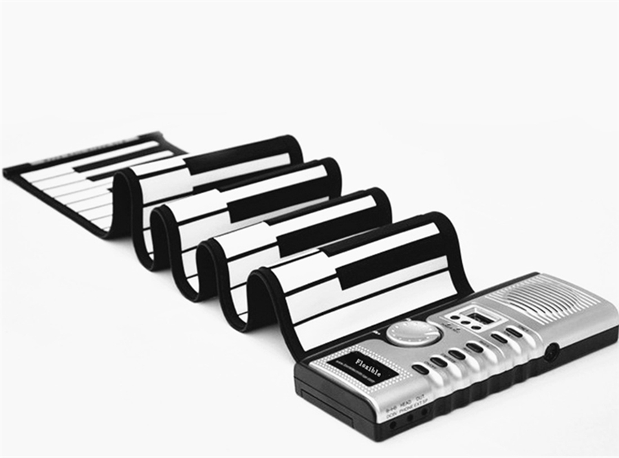 Soft Roll Up Electronic Flexible Piano Keyboard 61 Keys Foldable Portable Electric Digital PIANO With MIDI Plug