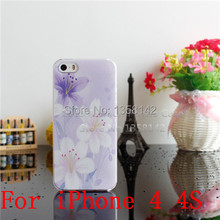 Romantic flower 17 Styles Colorfull Painted Shell Cover Case for Apple iPhone 4 4S 4G Cases