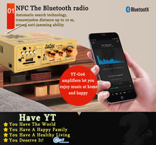 AC220~240V/DC12V In 2x50W Bluetooth Amplifiers HIFI Home Audio Amplifier Wireless SD/USB/MP3 Player FM Radio dac Stereo