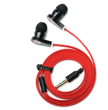 Flat Cable 3 5mm Earbud Earphone Headphone headset For Samsung iPhone 5 6 6s Stereo Bass