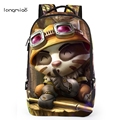 Longmiao Brand 2016 New League of Legends Game Unisex Teenagers Cartoon LOL Man Backpack High Quality