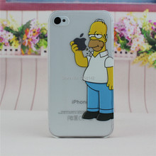 For Apple iPhone 4 4s case 2015 new arrival transparent Simpson design cell phone cases covers