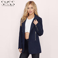 New Fashion Slim Type Zipper Pockets cape coat poncho abrigo mujer 2016 invierno trench overcoat long