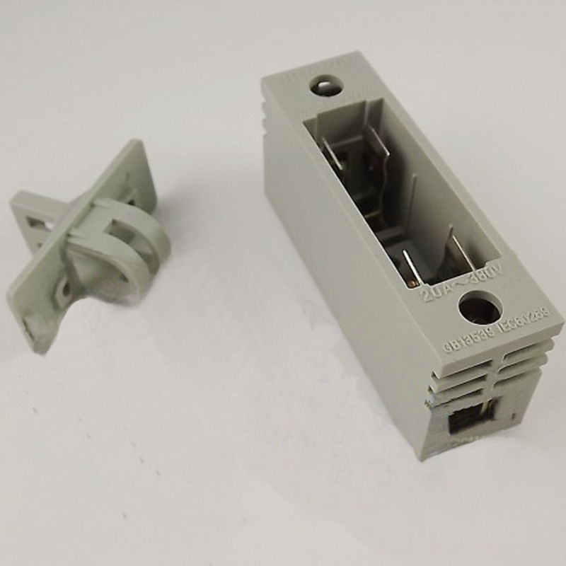 free shipping 2Pcs RT14 20 Black Hard Plastic Fuse Holder Holding
