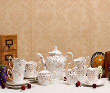 Bone china tableware 24 luxurious European style luxury suite Coffee head with ceramic gifts WH1179