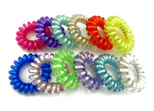 3 5 cm 5 Pcs Lot 2015 Telephone Wire Cord Line Colorful Gum Holder Elastic Band