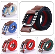 2015 western designer men polo shirts high quality canvas knitted fabric belt fashion unisex Hip-hop men belts Army Green black
