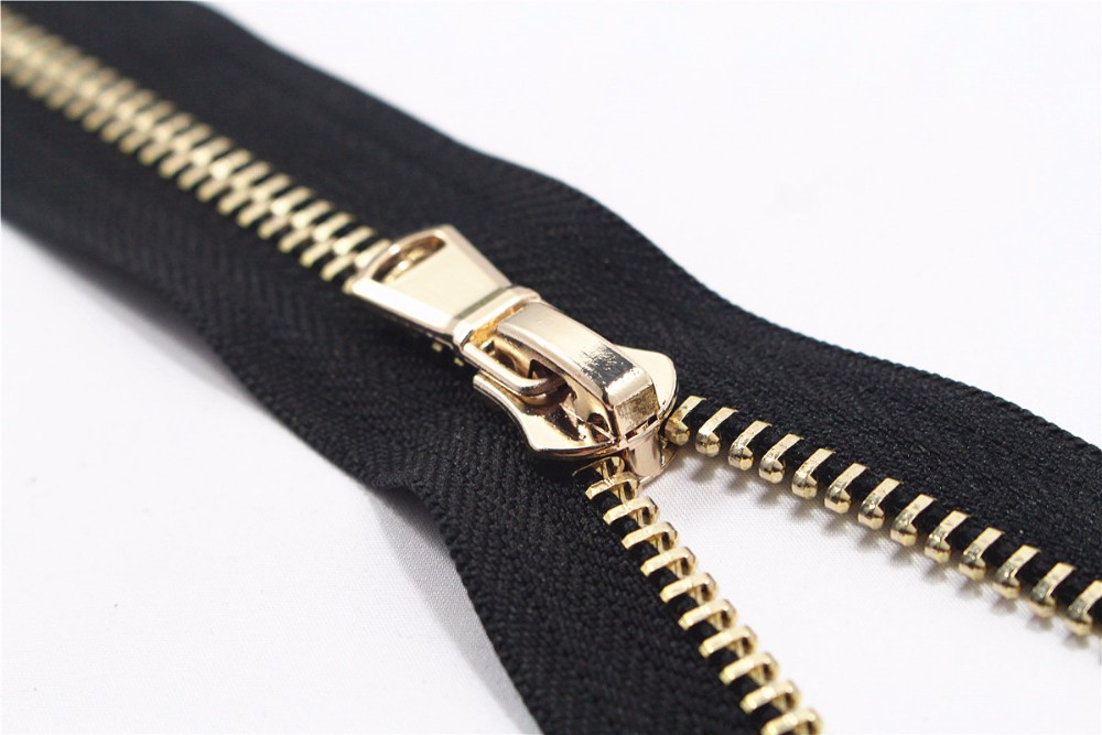 40cm 100cm 1pcs open End Metal Zippers With Pearl Slider, Multi color