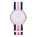 2017 Brand Clock Woven strap sports watches Metal button women s watch Casual Couple Various styles