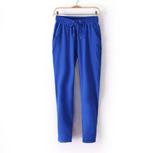 Free shipping 2015 women pants summer new casual pants fashion sexy chiffon elastic waist Rainbow pants
