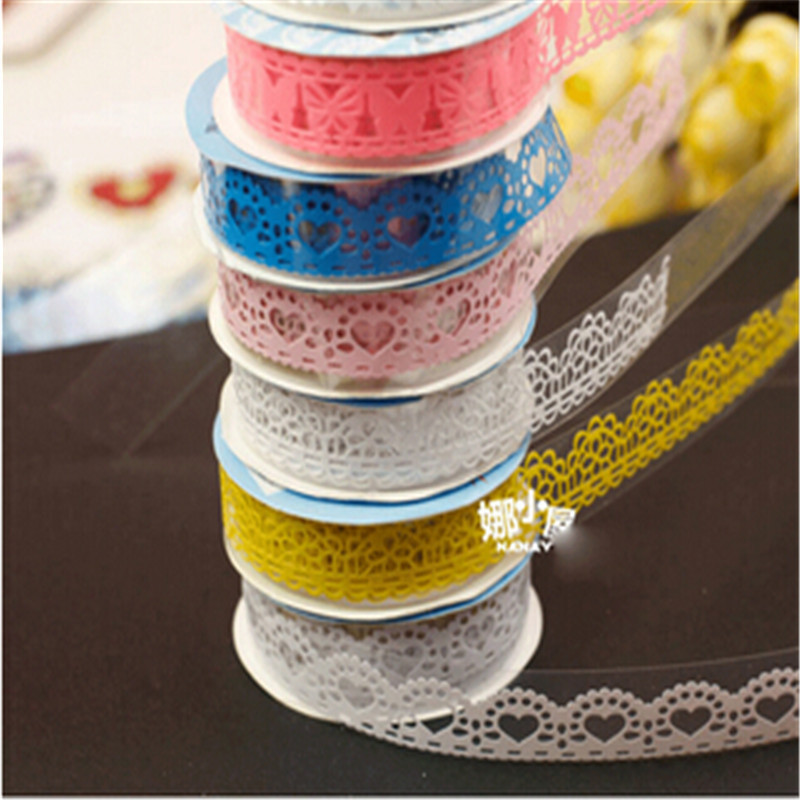 1 Meter Kawaii Washi AdhesiveTape Gift Box Photo Album Decorative Lace MaskingTapes Scotch Stickers Scrapbooking Stationery