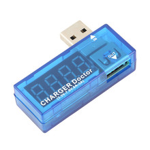 1pc Portable Mini USB Current And Voltage Tester Power Bank Tester Blue Durable Newest