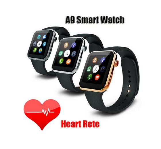2015 New Smartwatch A9 Bluetooth Smart watch for Apple iPhone & Samsung Android Phone relogio inteligente reloj smartphone watch