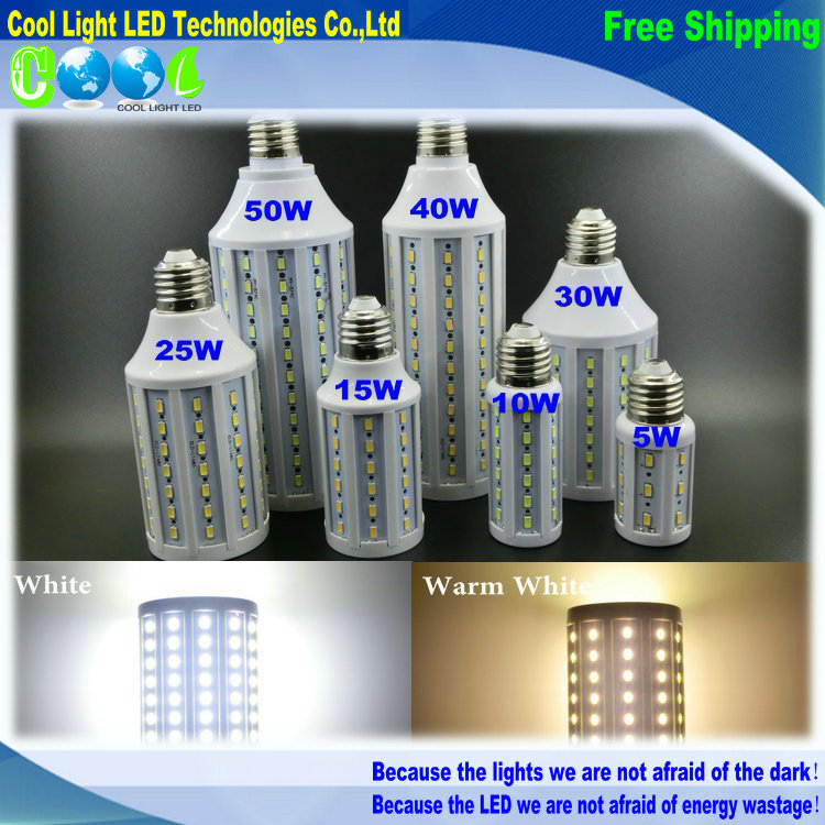 E27 5730 LED Candle Corn Light Bulb Lamp AC220V 110V 5W 10W 15W 25W 30W 40W
