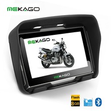 Бесплатная доставка 4.3 дюймов мото-gps, Автомобильный GPS навигации, Водонепроницаемый, 8 ГБ внутренний memroy, Bluetooth, Bt + карты