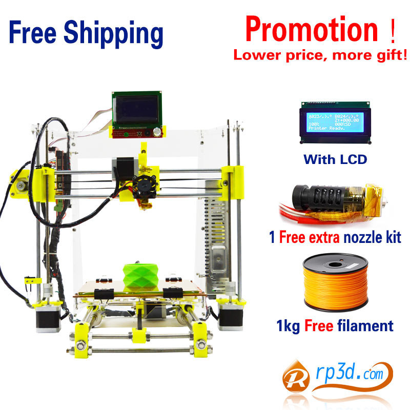 Promotion Hot 3d Printer Diy Kit Reprap Mendel Prusa I3 Free