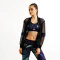 Women Long Sleeve Yoga Shirts Dry Quick Tee Top for Yoga Gym Running Fitness O neck