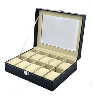 Гаджет  PU Leather Watch Display Case Jewelry Collection Organizer Box 10 Grid None Часы