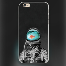 Underwater astronaut Design black skin case cover cell mobile phone cases for Apple iphone 4 4s 5 5c 5s 6 6s 6plus hard shell