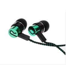 Earphones Jack Standard Noise Isolating 1 1M Reflective Fiber Cloth Line 3 5mm Stereo In ear
