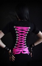 2015 Harajuku T shirt Women bow 3d digital lacing print camisetas tops blusas vestidos women s