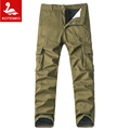 Kotenko Brand Mens Fashion Military Multi Pocket Cargo Work Pants Casual Straight Long Baggy Man Slim