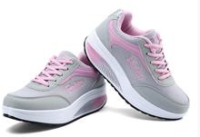 New 2016 women casual swing platform shoes fashion designer breathable elevator shoes leather slimming shoes free shipping