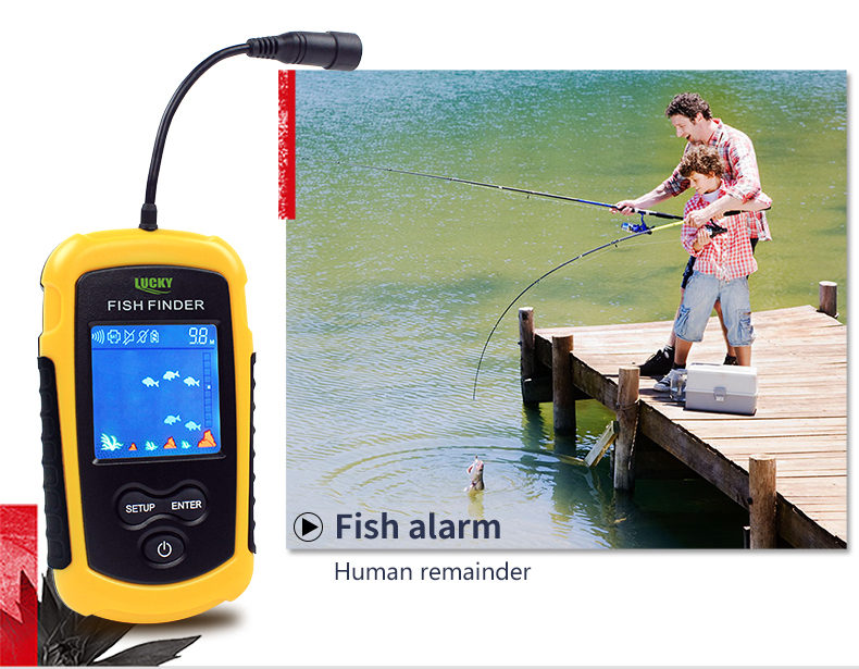 Lucky Wired Sonar Fish Finder Fishing Gear Visual Fish Detector Max