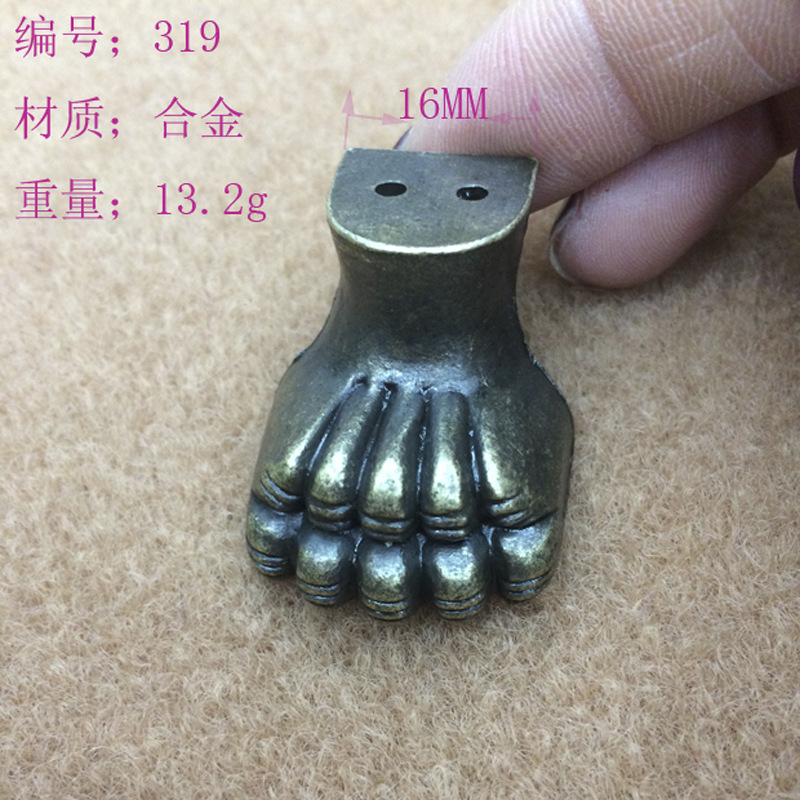 Factory direct zinc alloy base four sided wooden box foot foot M319 gifts