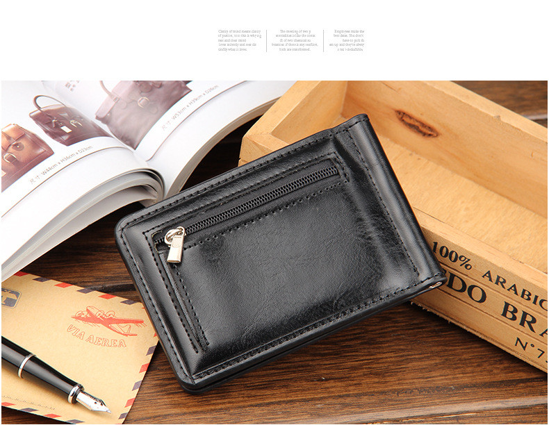 2015 New Arrival Wallet Leather Men, Men\'s Coin Bag Clip, Fashion Dollar Solid Thin Wallet Card Holder Purse Travel Case Men Purse (10)