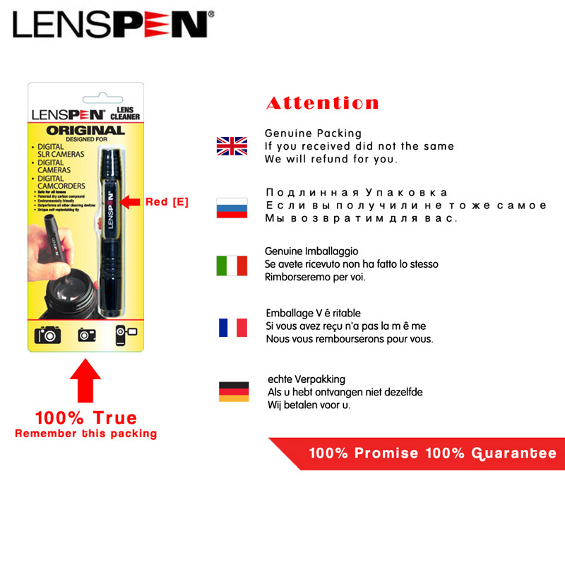 100%    LENSPEN LP-1  Cleaner    Pen Brush kit  Canon Nikon Sony   
