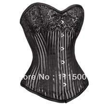 Free Shipping Sleepwear Sexy Lace Up Women Burlesque Bustier Lingerie Overbust Corset S152268