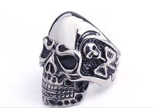 free shipping fashion jewelry personality skull ring titanium Stainless steel men’s domineering Gothic cool man accessories