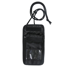 Secure Adjustable Strap Travel Wallet Black Neck Wallet Small Secure Pocket Vault Travel Neck Pouch