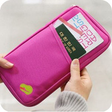 2015 New Colorful Travel Wallet Passport Ticket ID Credit Card Holder Cover Organiser Bags handbag Zip Free Shipping