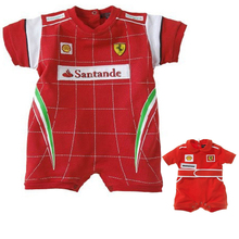 Baby Rompers and Newborn Children Rompers in Red Color,Fashion Sport Baby Jumpsuit Red Motorcycle F1