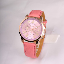NEW Geneva Watch women Fashion Quartz Watches Leather Young Sports Women gold watch Casual Dress Wristwatches