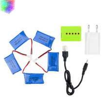 5pcs Syma X5C rc Lipo battery 3.7V 850mAh and charger with plug for syma x5 x5sw x5sc cx30 cx30w Helicopter drone part