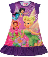 Hot pajamas Summer Nightgowns Dora Sophia Princess Girl print Cartoon nightdress for girls sleepwear polyester kids
