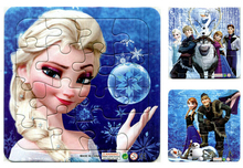 3Pcs/Lot Hot Cartoon Paper Jigsaw Puzzles Toys For Children Princess And Elsa Olaf Kids Educational Toy 2+ Years