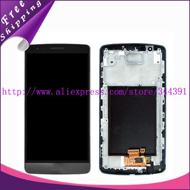 10pcs/lot Original LCD Display with Touch Screen Digitizer +Frame Assembly For LG G3 D850 D855 Grey gold white DHL Free Shipping