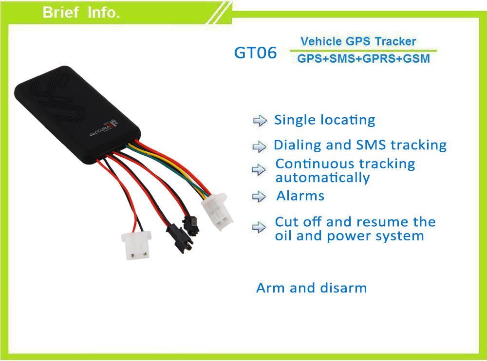 GT06 GPS SMS GPRS Vehicle Tracker Locator Remote Control Alarm